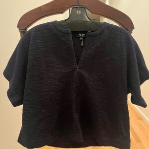 ME+EM Navy Short Sleeve Top